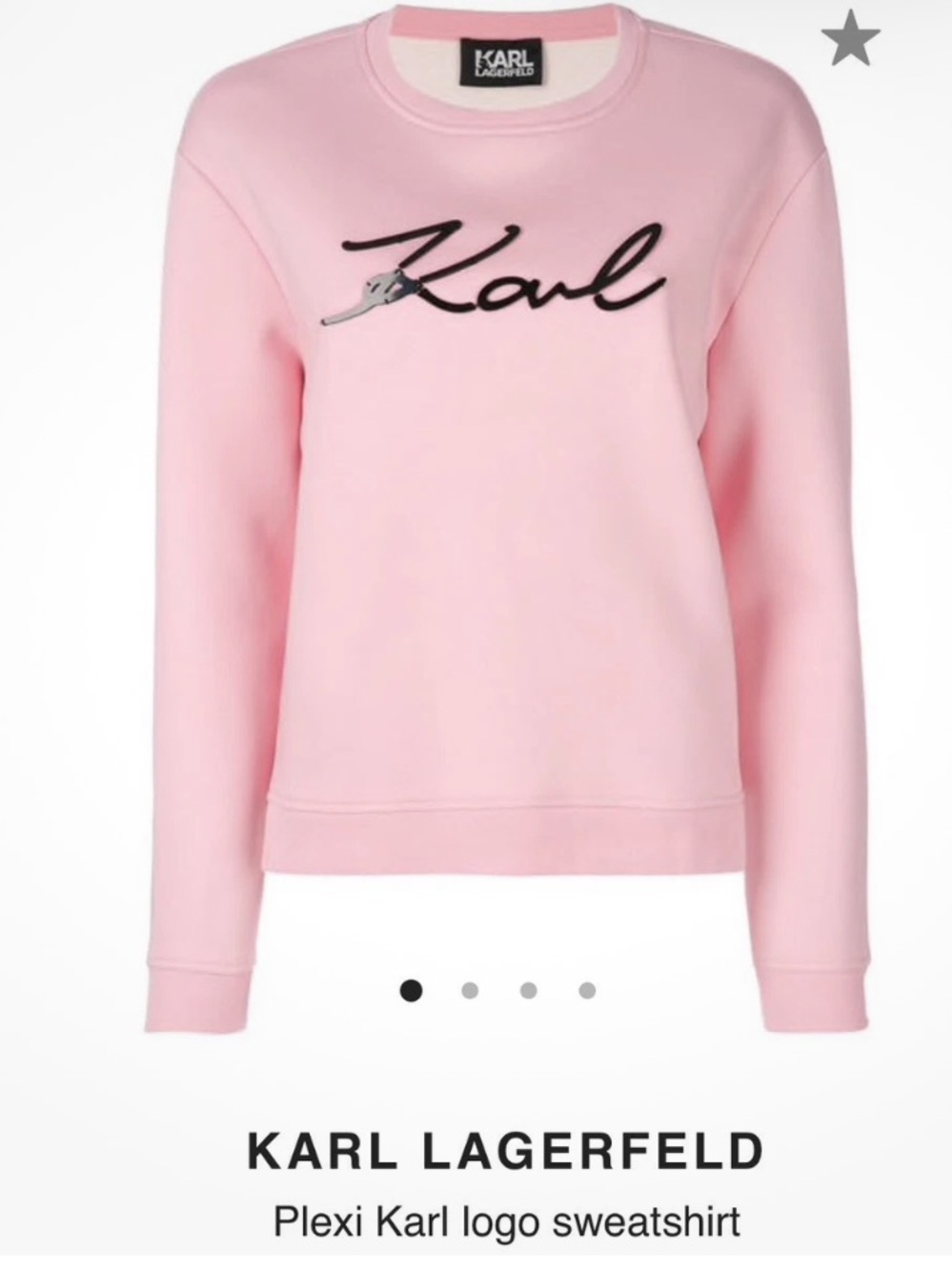 Karl Lagerfeld Pink Plexi Logo Sweatshirt